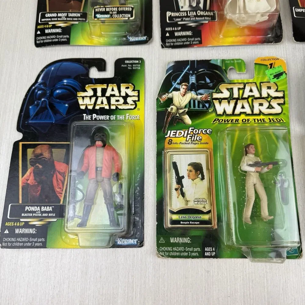 Star Wars Power Of The Force Jedi Action Figures Lot Yoda Ponda Leia Ackbar Moff